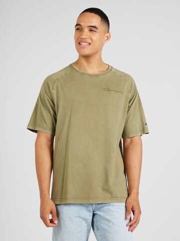 T-Shirt Champion Authentic Athletic Apparel en vert : devant