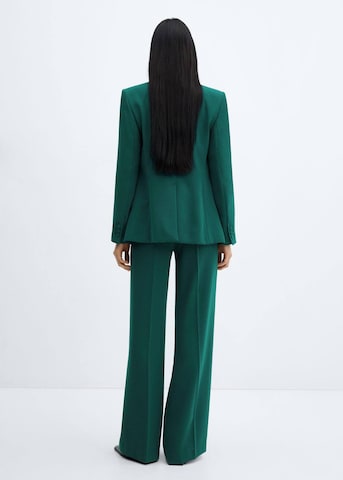 MANGO Flared Pleated Pants 'Iguana' in Green