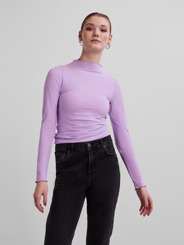 PIECES Shirt 'Violette' in Purple: front