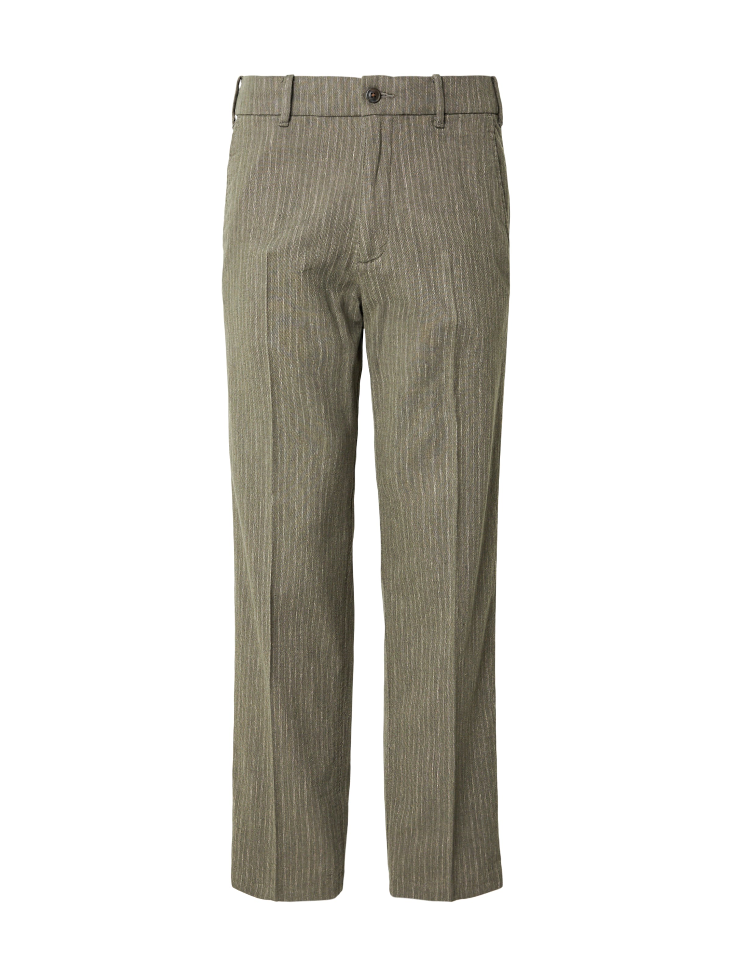 Abercrombie & Fitch Regular Pressveckad byxa i grön: framsida