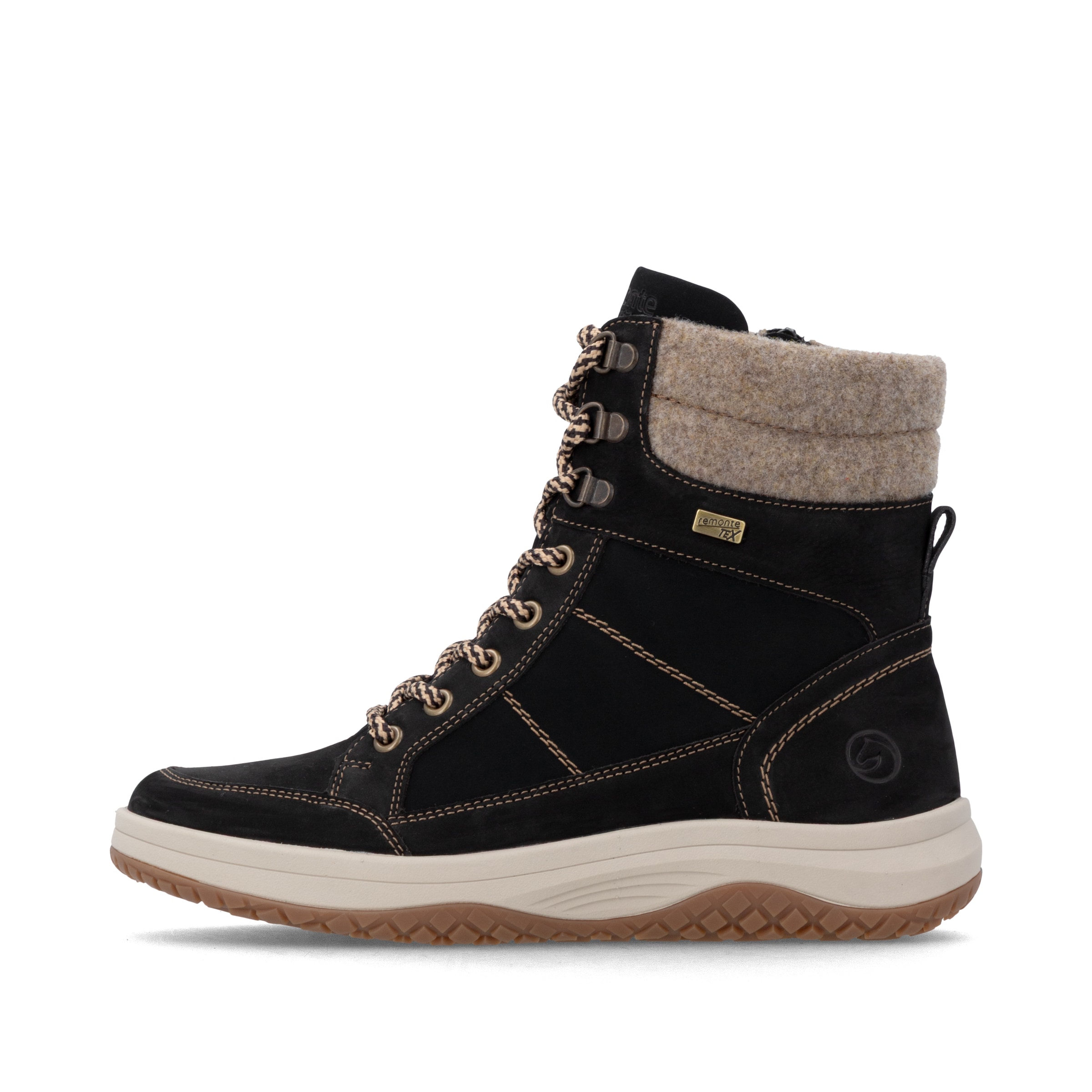 Bottes à lacets ' D3Q72 ' REMONTE en noir