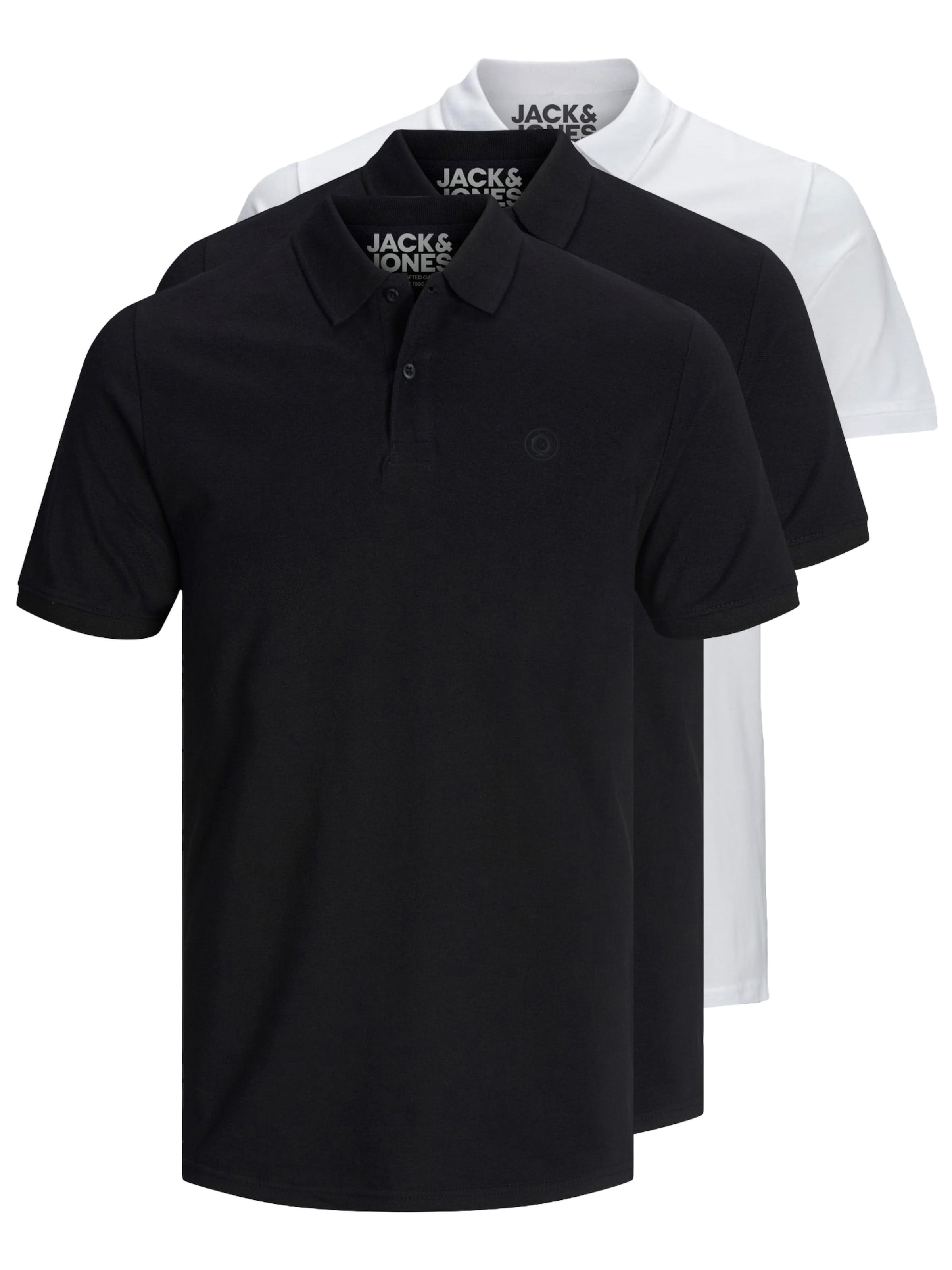 JACK & JONES Poloshirt 'JJBasic' in Schwarz: Vorderseite