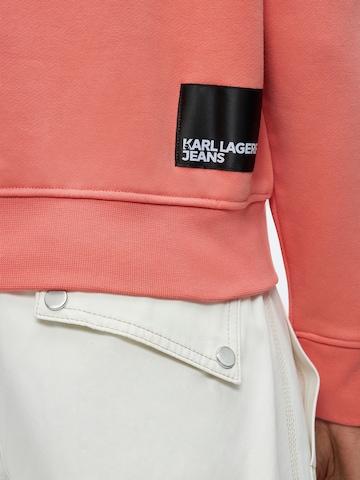 KARL LAGERFELD JEANS Μπλούζα φούτερ 'ESSENTIAL' σε ροζ