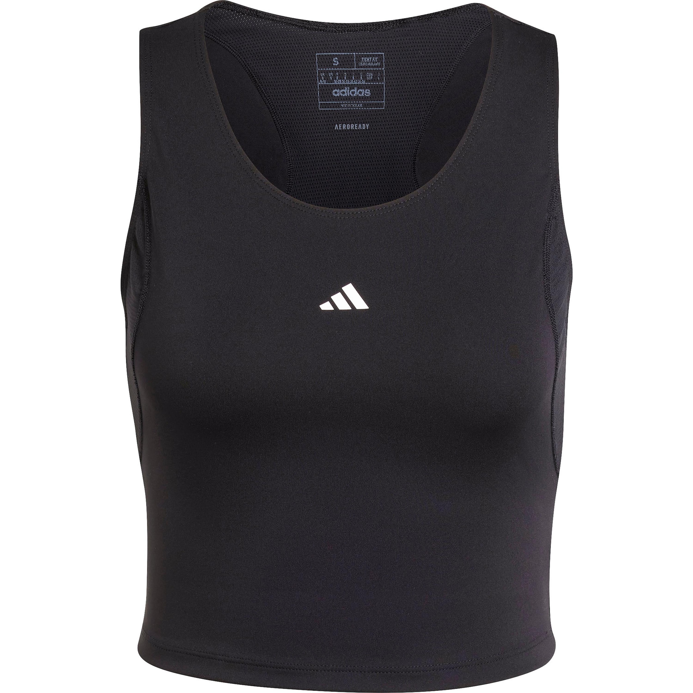 ADIDAS PERFORMANCE Sporttop in Schwarz: Vorderseite