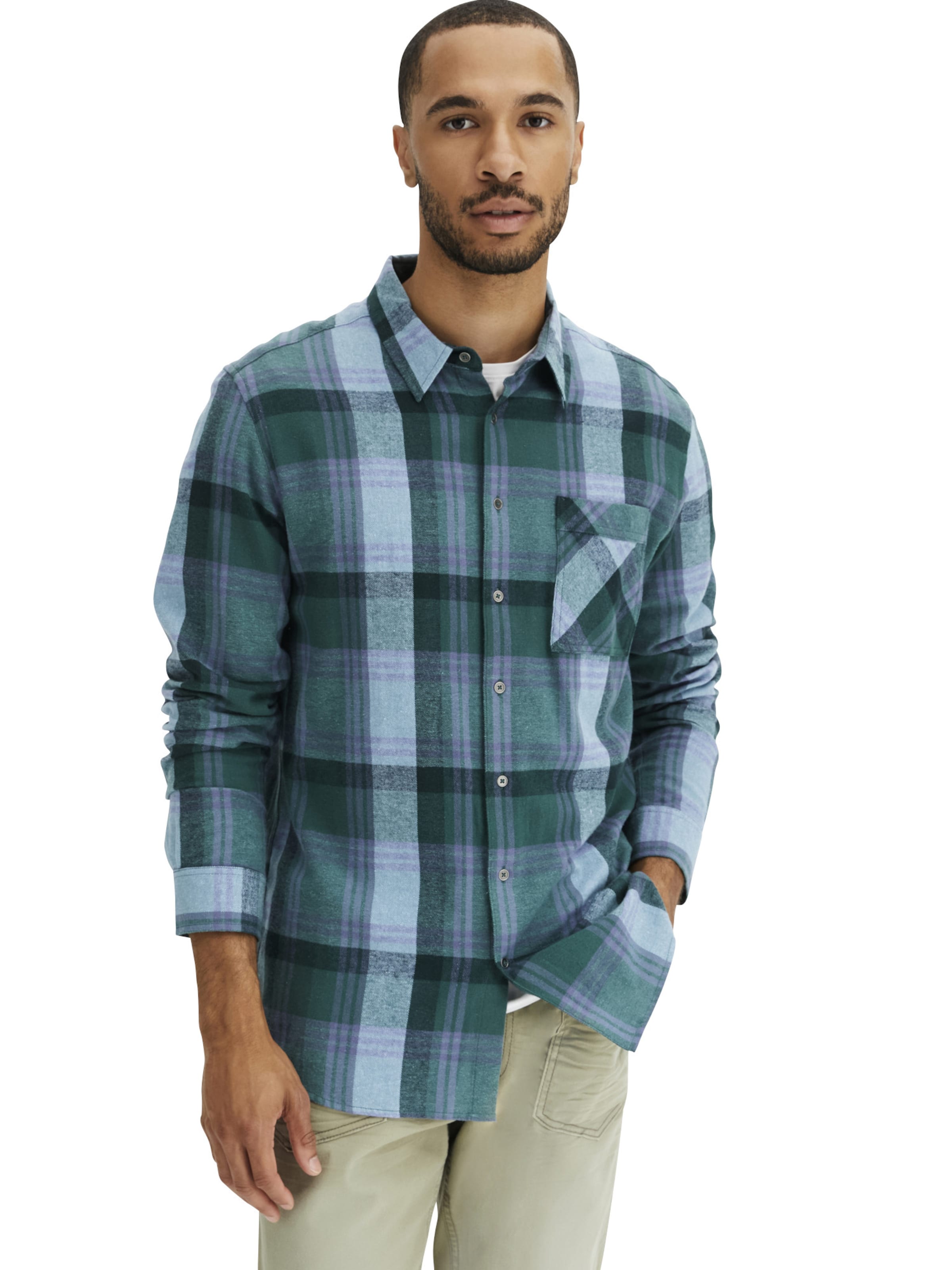bonprix Regular Fit Hemd in Grün: Vorderseite