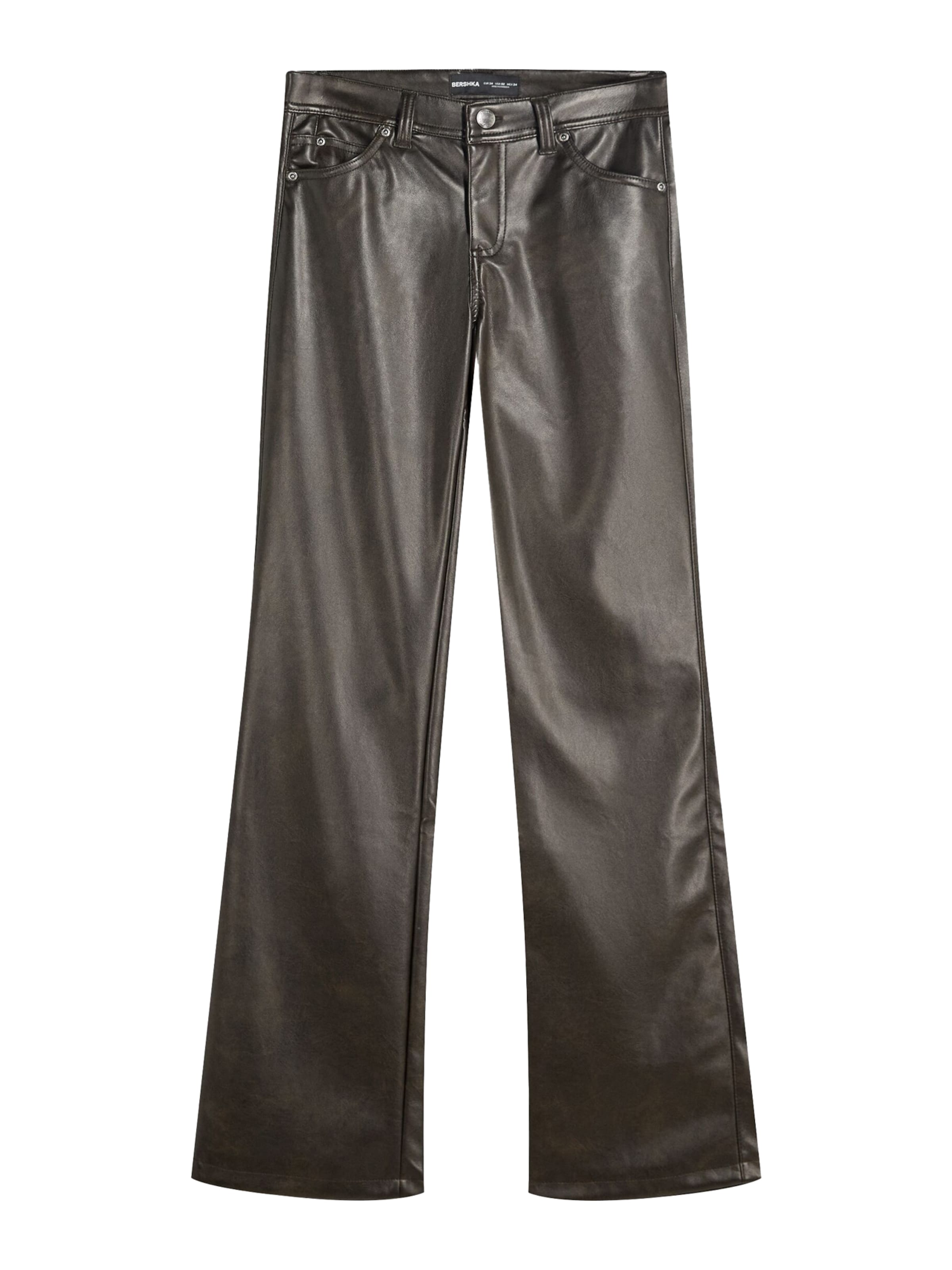 Bershka Na zvonec Hlače | rjava barva: sprednja stran