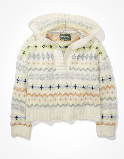 American Eagle Pull-over en mélange de couleurs / blanc, Vue avec produit