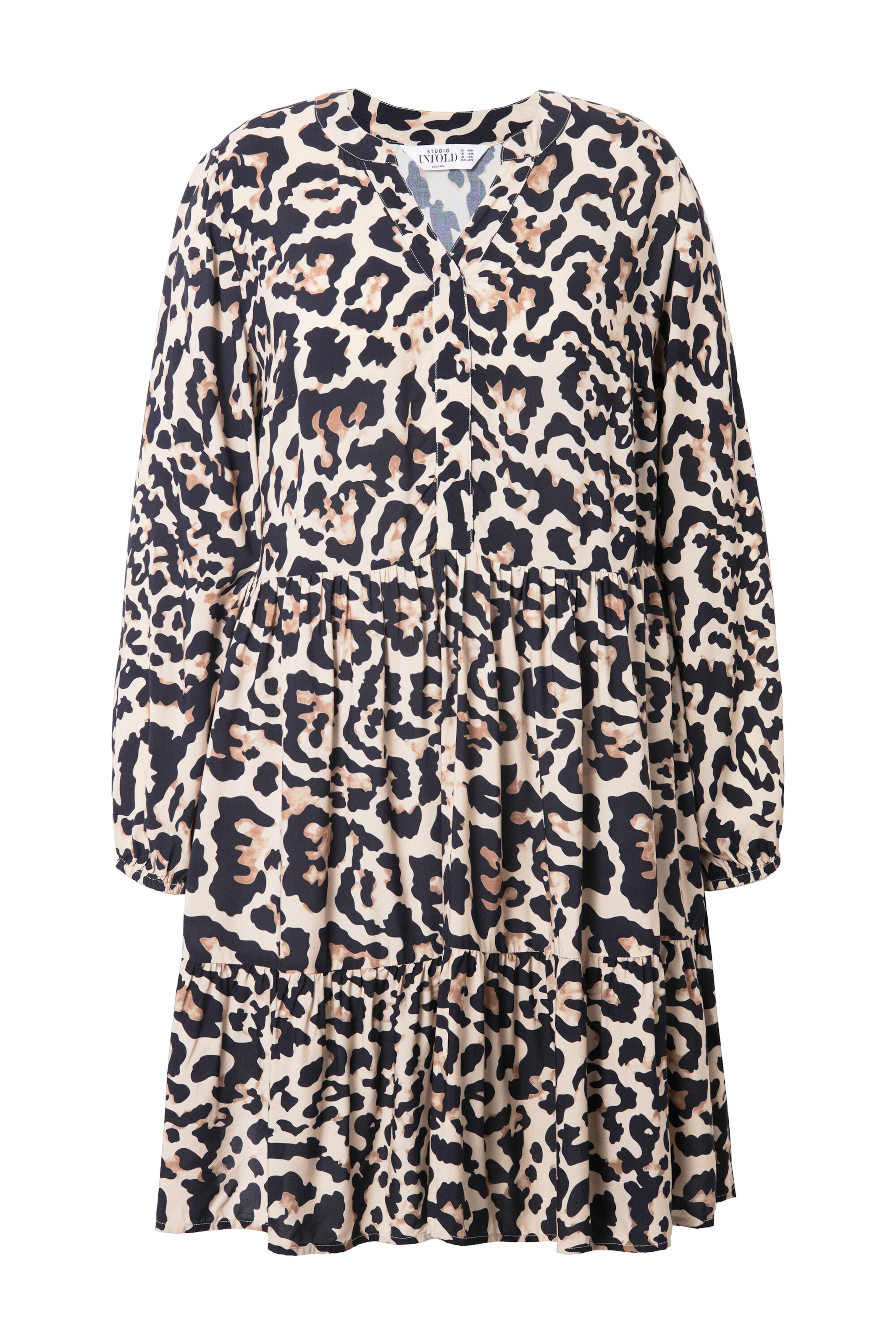 Studio Untold Kleid in creme / braun / schwarz, Produktansicht