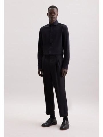 Coupe slim Chemise business 'Schwarze Rose' SEIDENSTICKER en noir