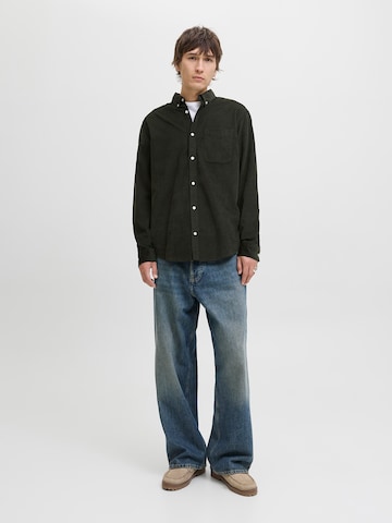 JACK & JONES Regular fit Button Up Shirt 'JJECLASSIC' in Green