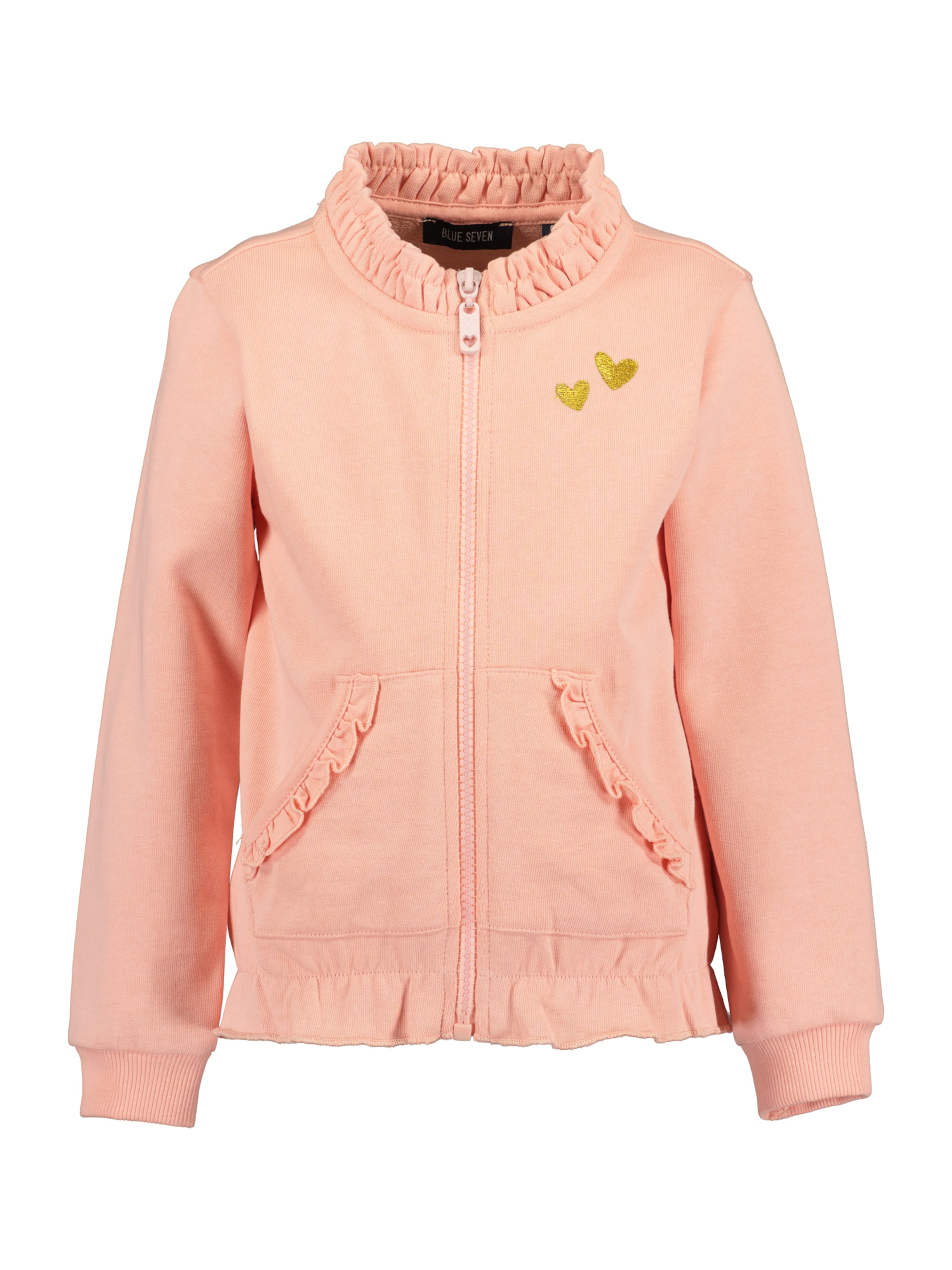 BLUE SEVEN Tepláková bunda - Oranžová: predná strana