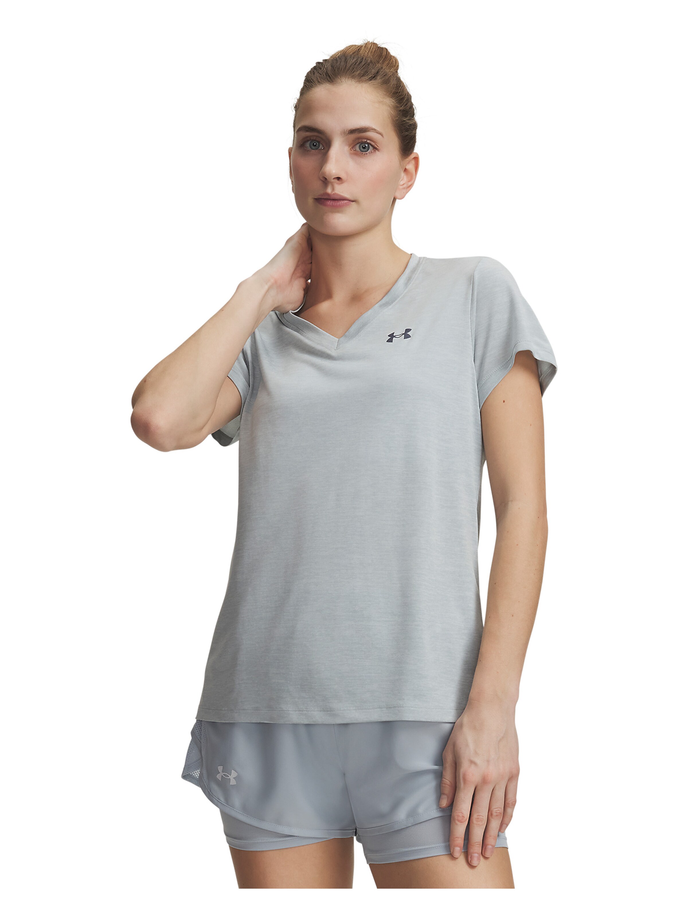 UNDER ARMOUR Functioneel shirt 'Twist' in Grijs: voorkant