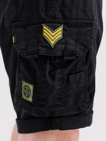 ALPHA INDUSTRIES Slimfit Παντελόνι cargo σε μαύρο