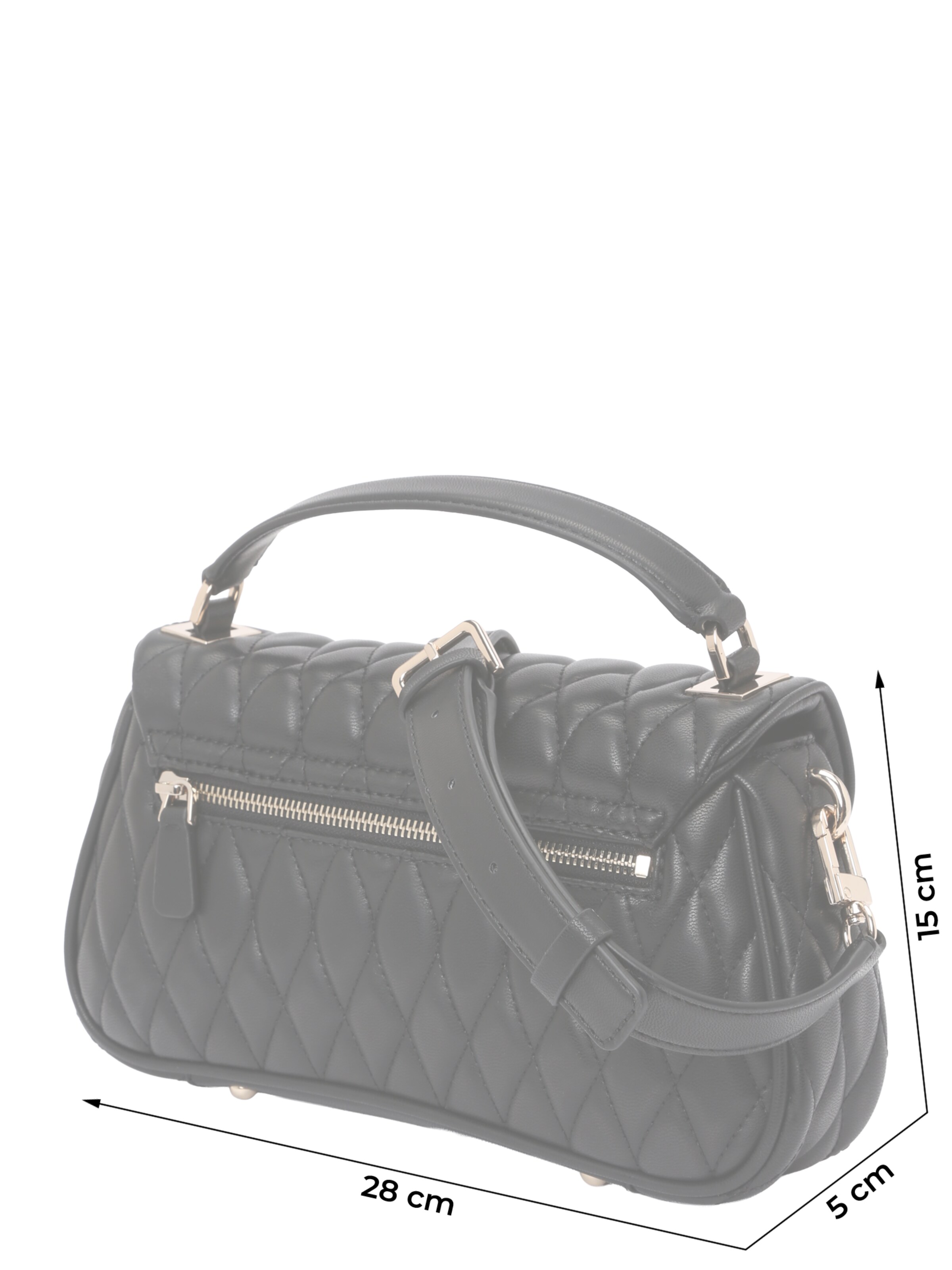 GUESS Handbag 'VALLA TOP HANDLE FLAP' in Black