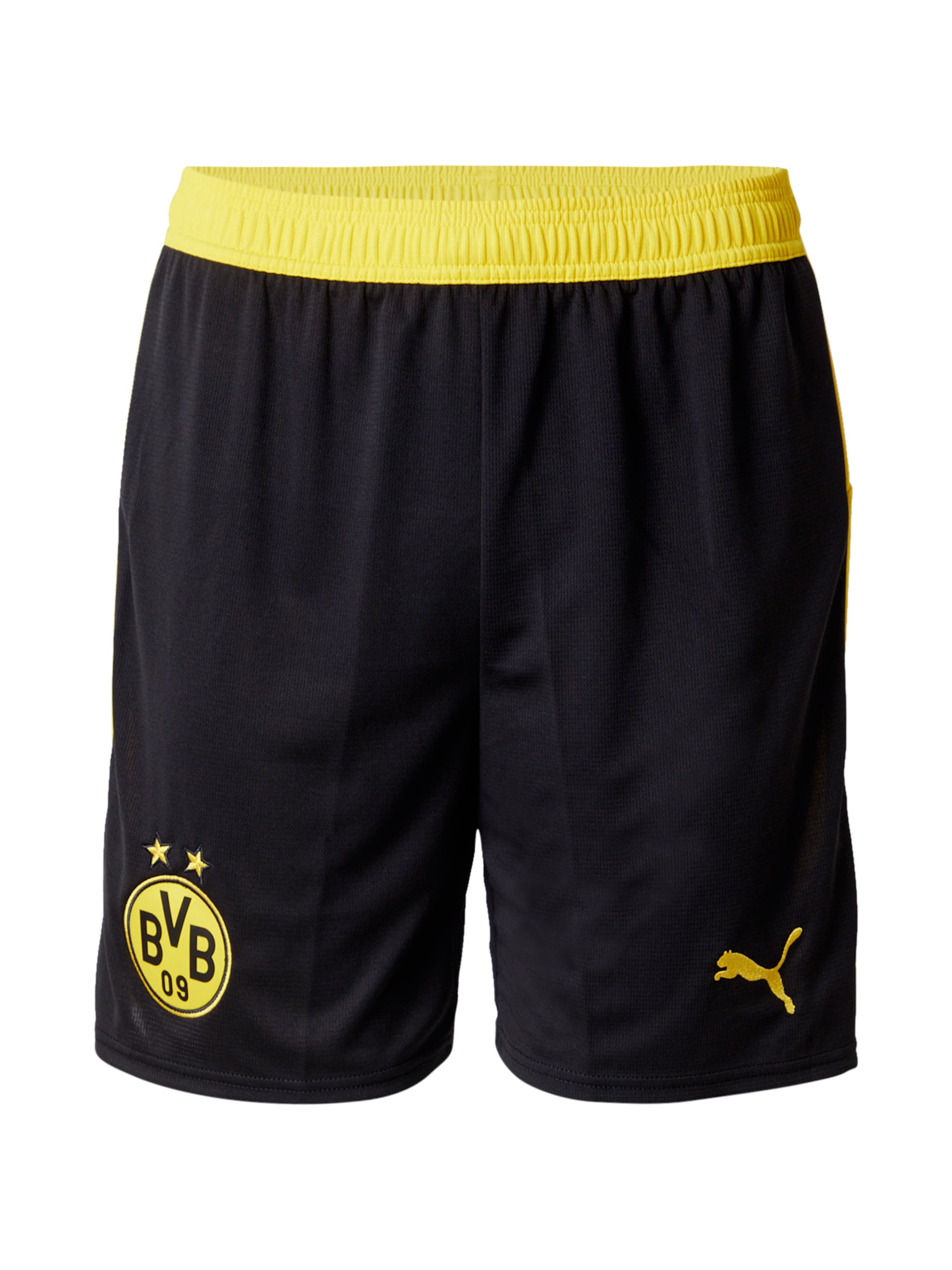 PUMA regular Παντελόνι φόρμας 'Borussia Dortmund 25/26' σε μαύρο: μπροστά