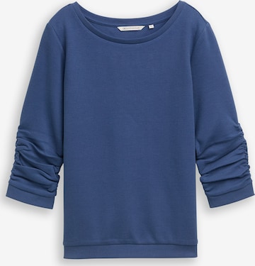 Sweat-shirt TOM TAILOR DENIM en bleu : devant