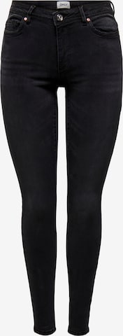 ONLY Skinny Jeansy 'Wauw' w kolorze czarny: przód