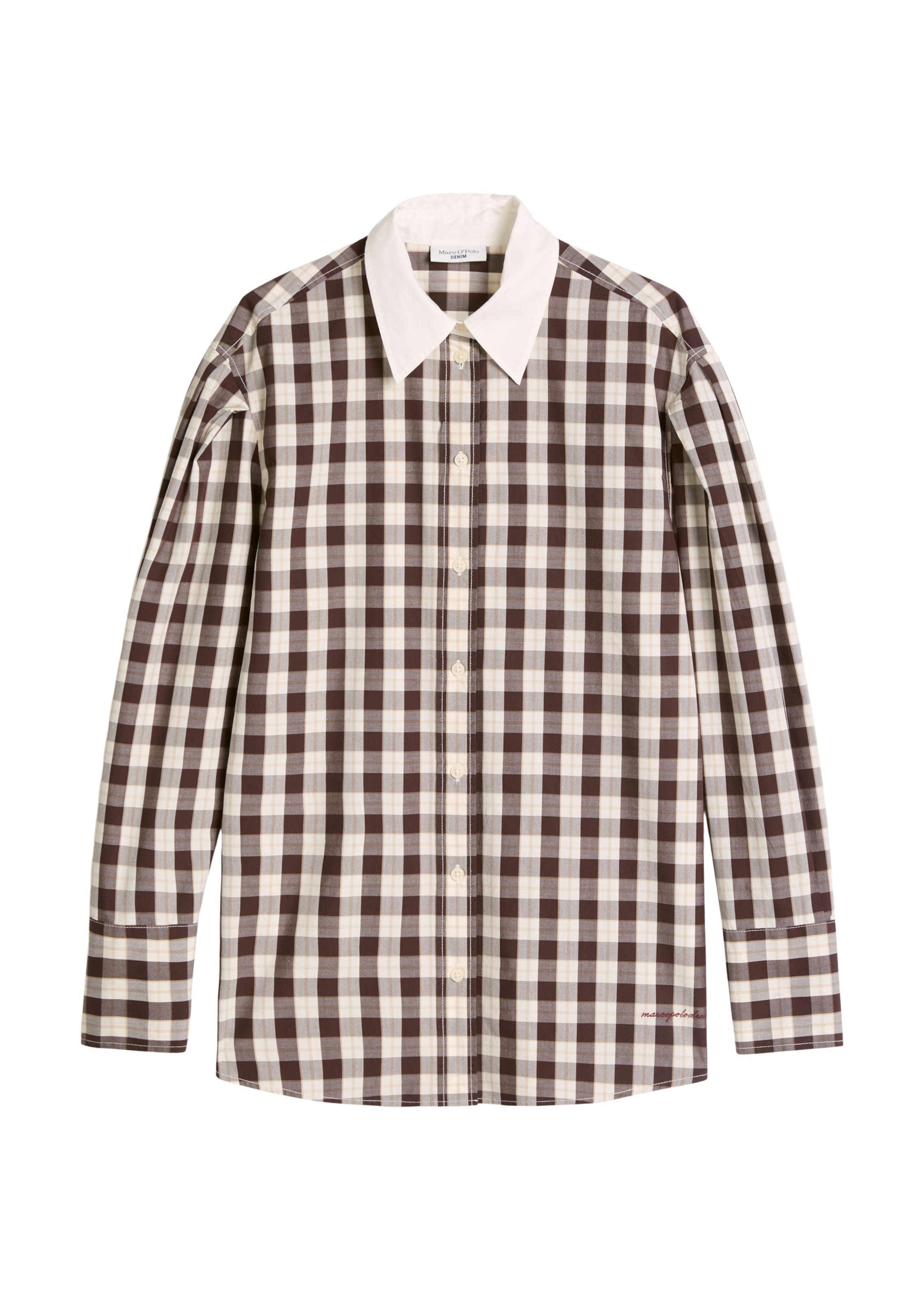 Marc O'Polo DENIM Bluse in Braun: Vorderseite