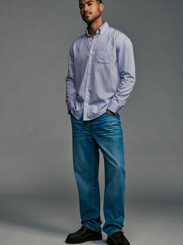 Next Regular fit Button Up Shirt in Blue