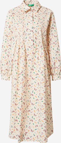 Robe-chemise UNITED COLORS OF BENETTON en beige : devant