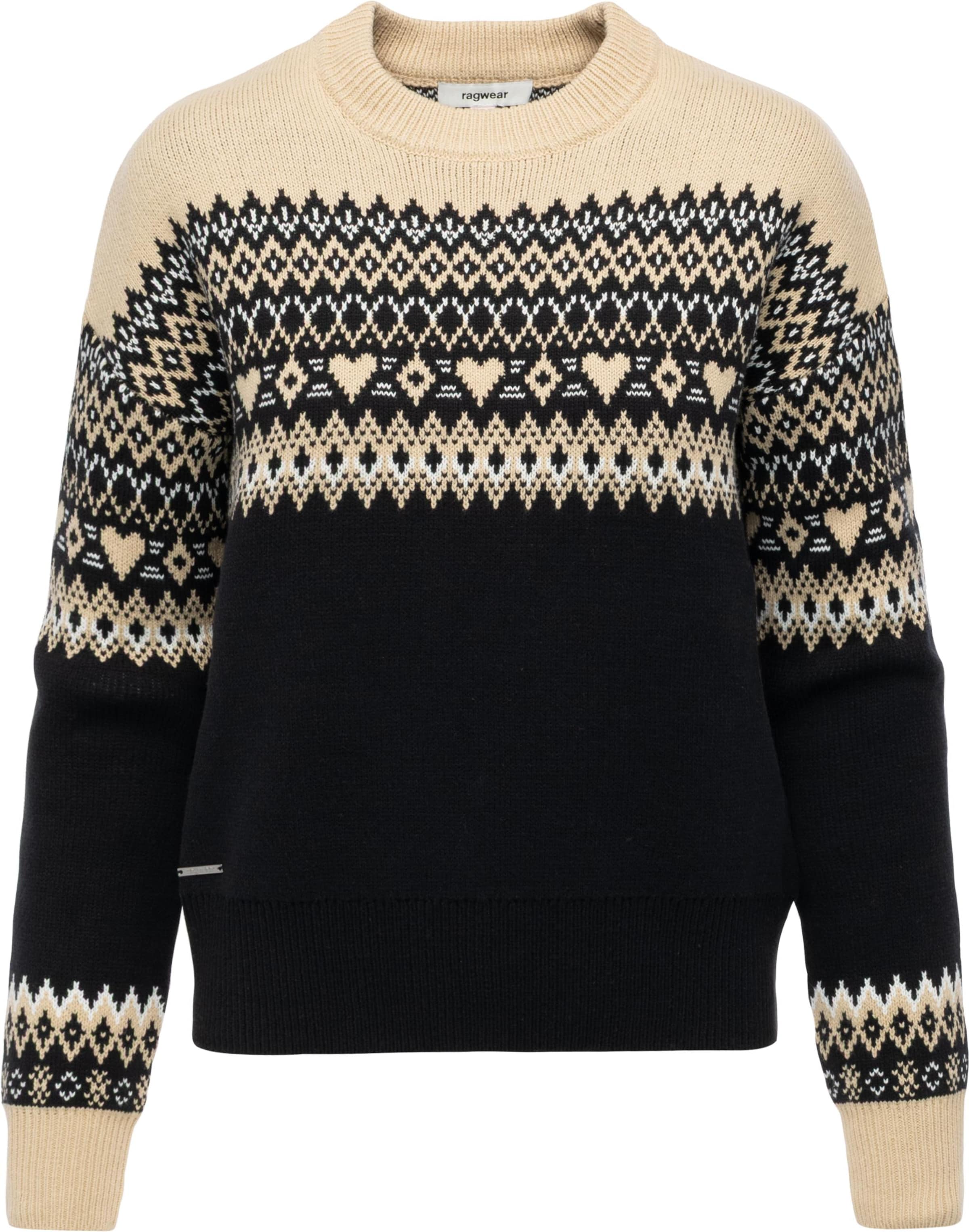 Ragwear Pullover 'Oslana' in beige / schwarz, Produktansicht