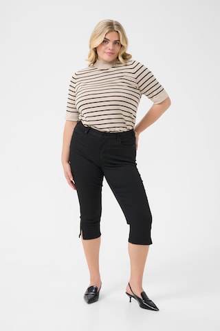 KAFFE CURVE Slimfit Jeans in Schwarz