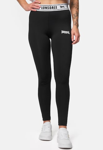 LONSDALE Regular Leggings in Zwart: voorkant