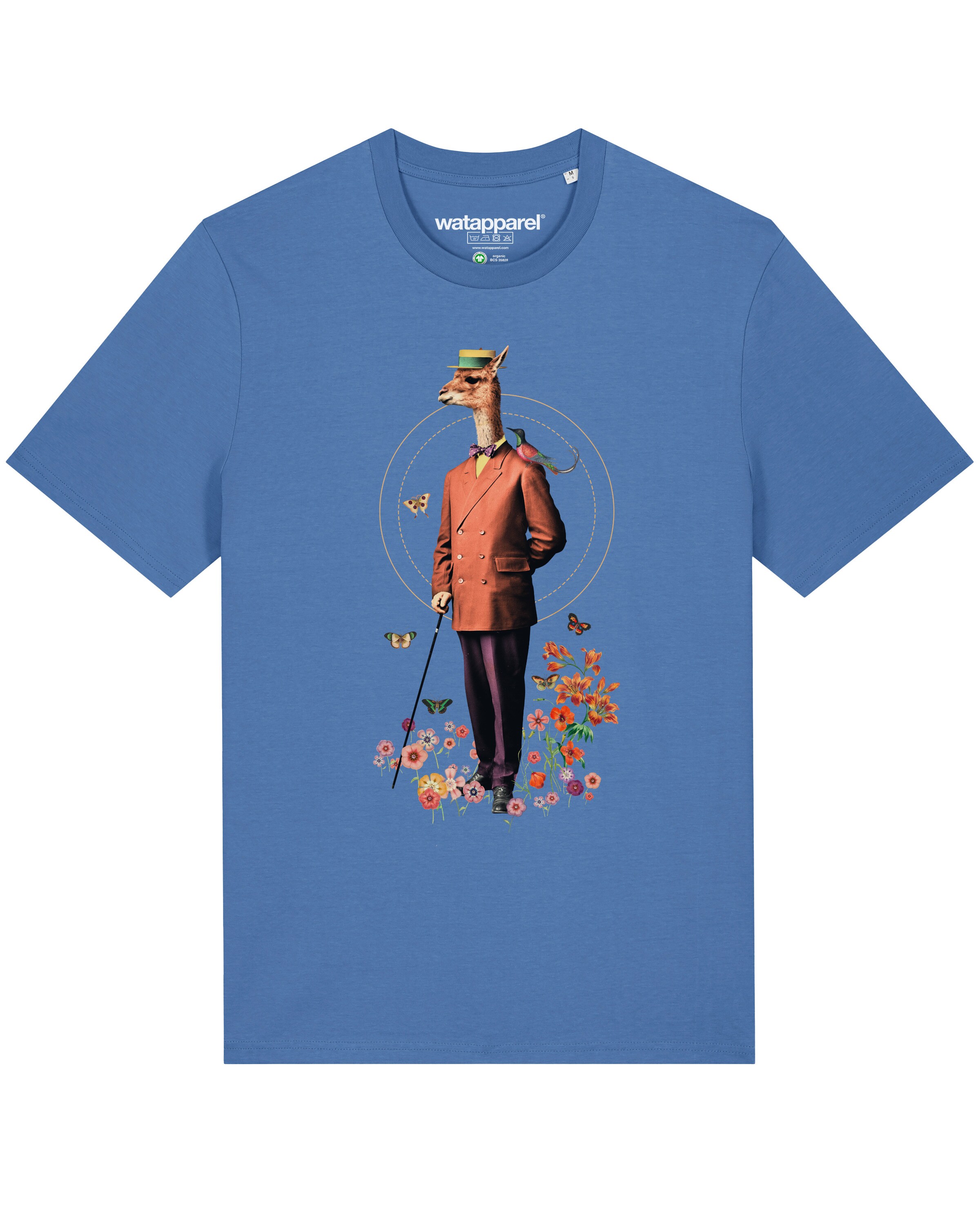 T-Shirt 'Fancy Llama' Watapparel en bleu : devant