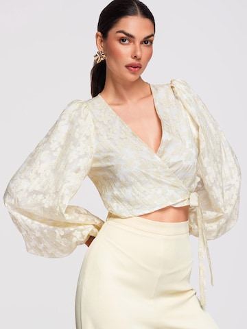 Ombre Blouse in Beige