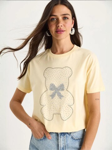 T-shirt Bianco Lucci en jaune