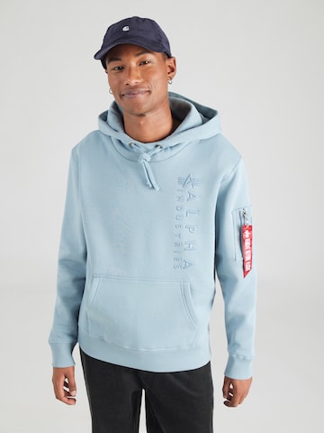 ALPHA INDUSTRIES Sweatshirt in Blue: front