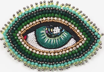 COLLEZIONE ALESSANDRO Brooch 'Eye' in Green: front