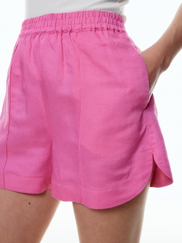 EDITED Regular Trousers 'Lucie' in Pink