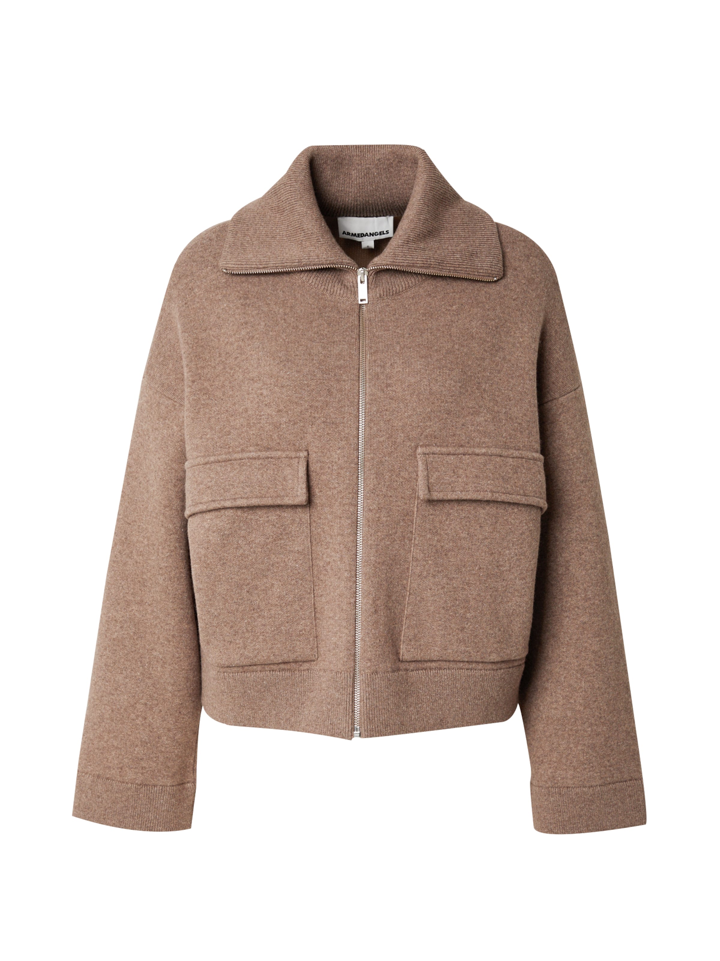 ARMEDANGELS Knit Cardigan 'Joanna' in mottled brown, Item view