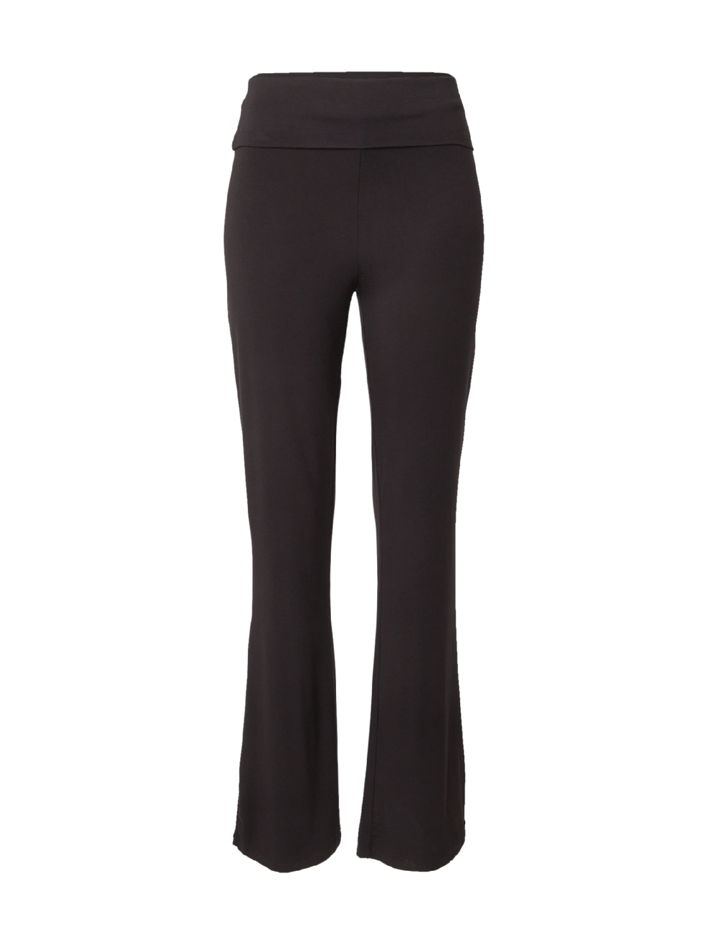 PIECES Flared Pants in Black: front