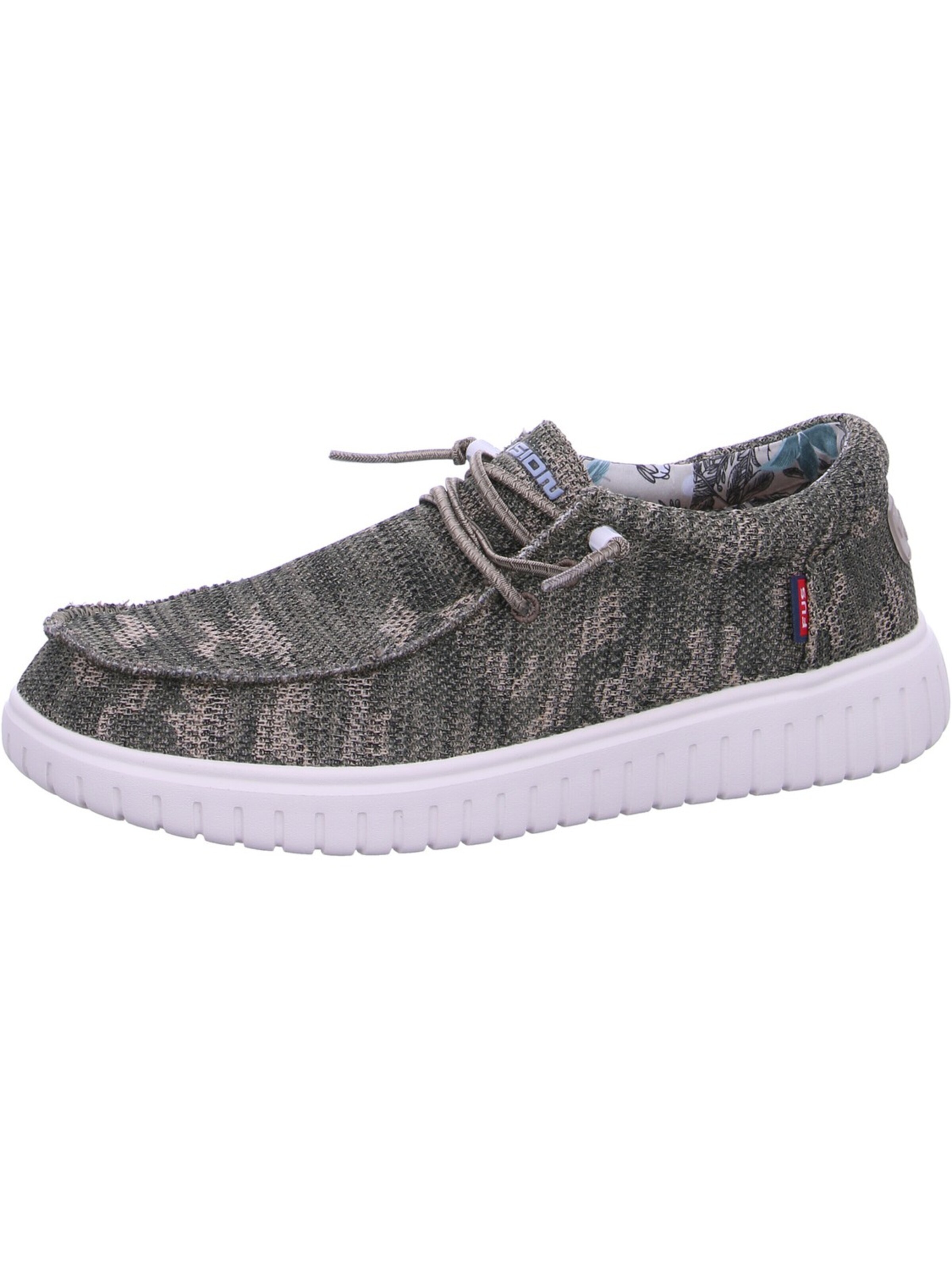Fusion Schnürschuh 'Fusion Leinenschuh Grün'‌‌‌‌ in Grün: Vorderseite