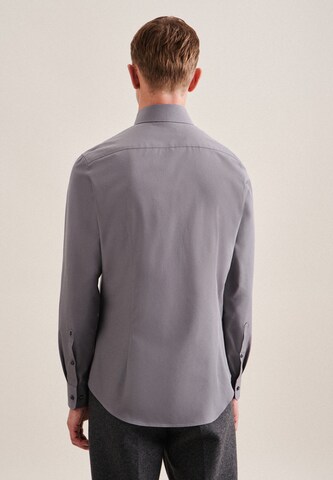 SEIDENSTICKER Slim Fit Hemd in Grau