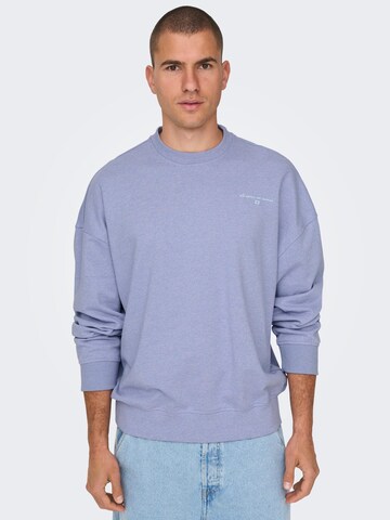 Only & Sons Sweatshirt 'Layne' in Lila: Vorderseite