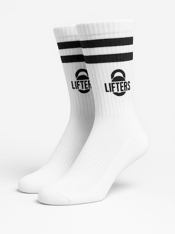 Lifters - Calcetines deportivos 'Retro' en blanco