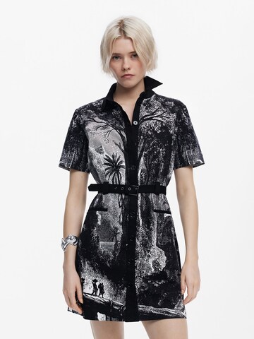 Desigual Shirt dress in Black: front