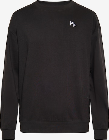 Sweat-shirt MO en noir : devant