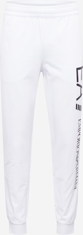 EA7 Emporio Armani Tapered Pants in White: front