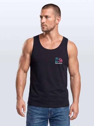 Neverless Shirt 'Beach Mountain' in Black: front