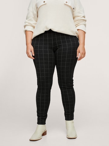 MANGO Skinny Leggings 'Sharon' - fekete: elől