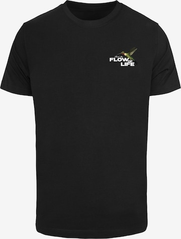 Mister Tee Shirt 'Flow Of Live' in Black: front