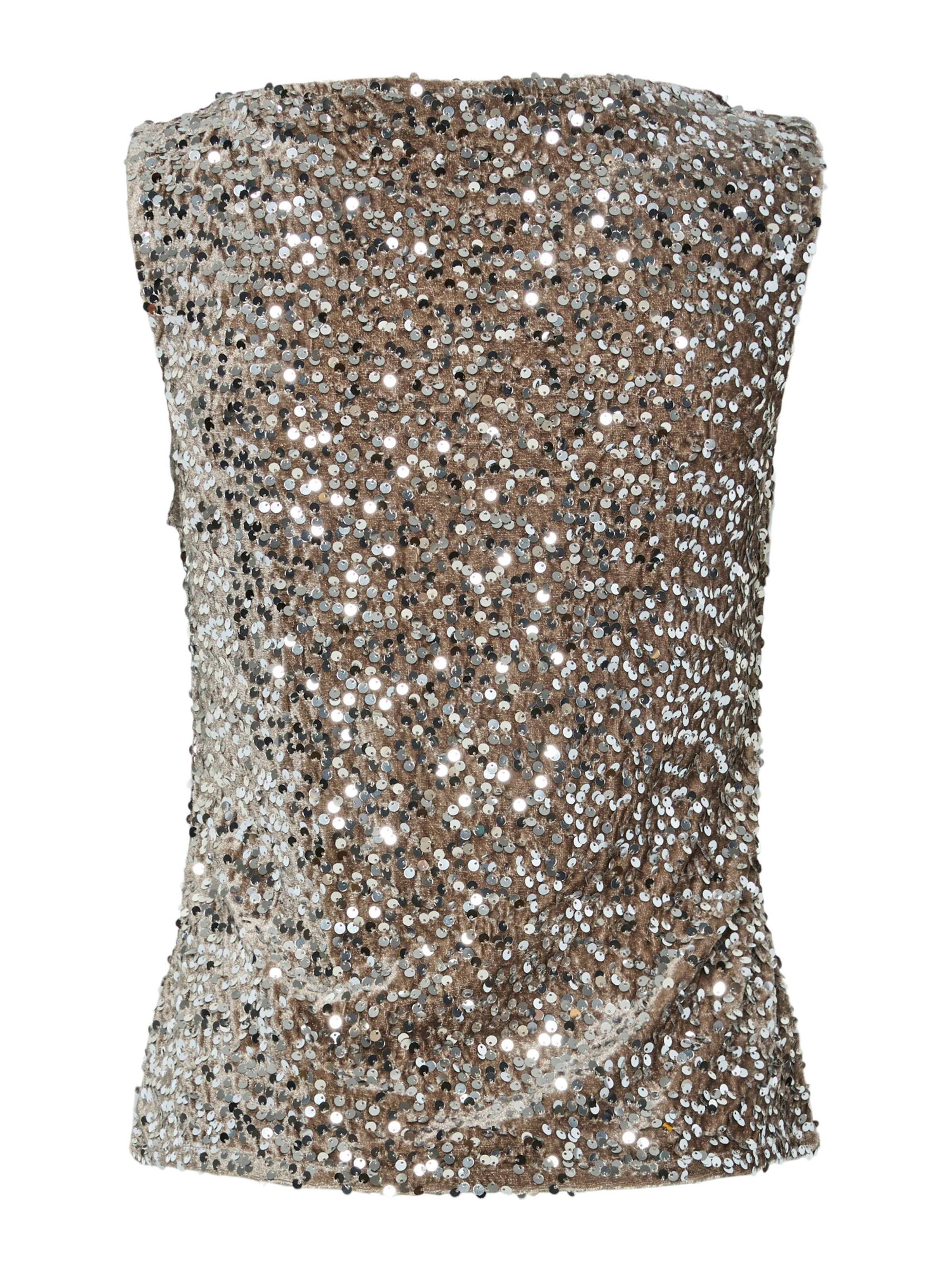 PIECES Top 'PCKAM' in Brown