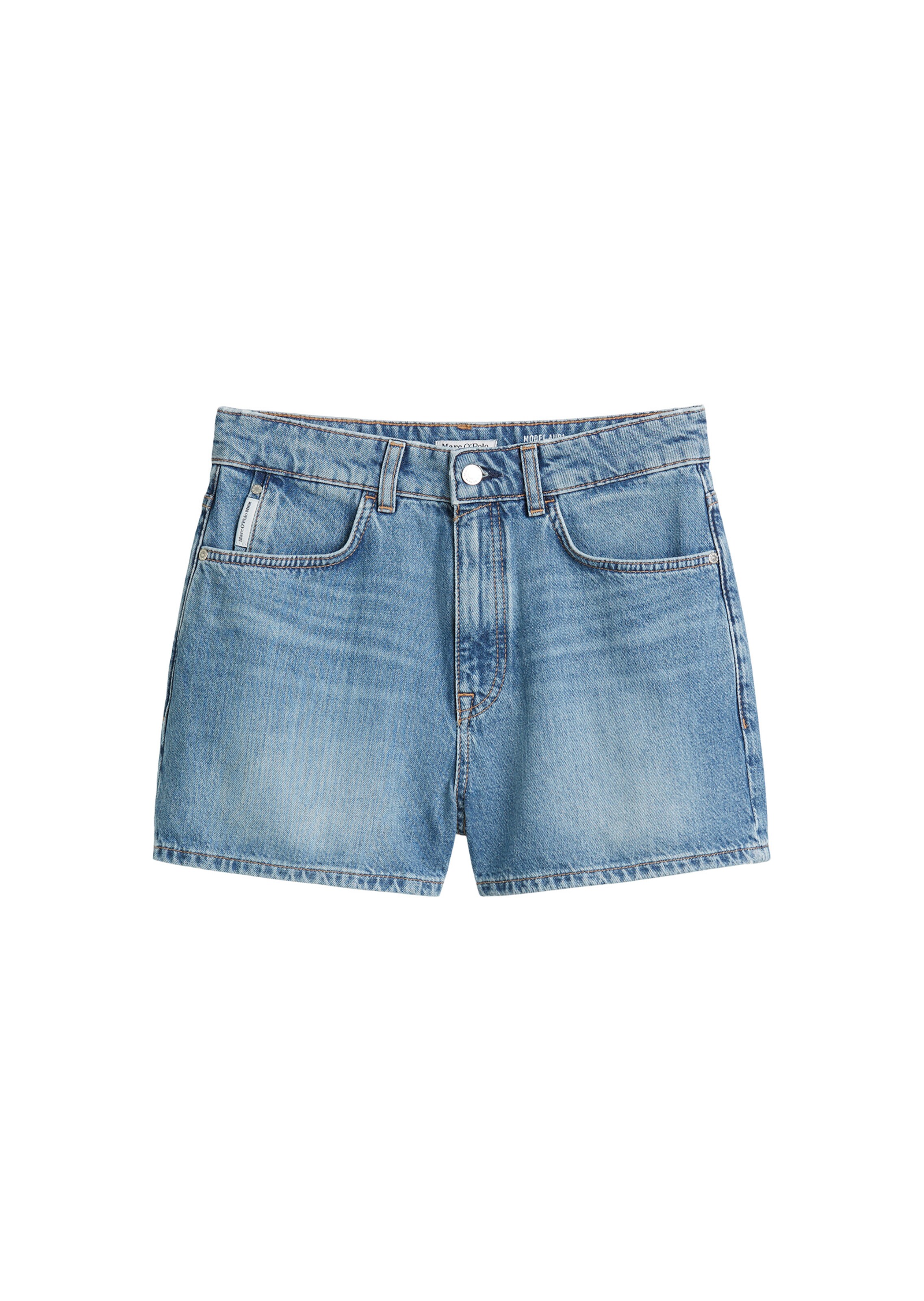 Marc O'Polo DENIM Slimfit Shorts in Blau: Vorderseite