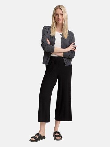 TOM TAILOR Wide leg Broek in Zwart