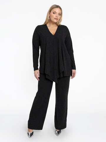 Bootcut Pantalon YOEK en noir : devant
