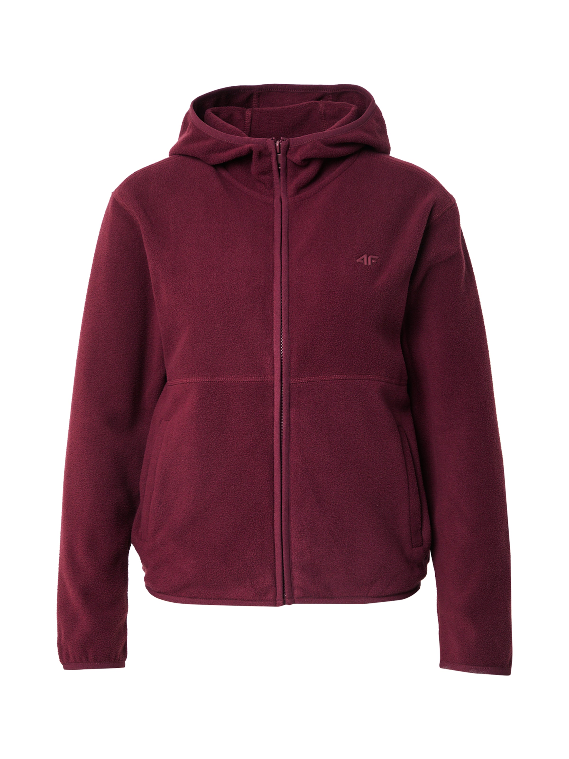 4F Bluza polarowa funkcyjna w kolorze czerwony: przód